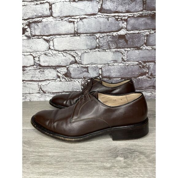G.M. Endless 9502 Brown Leather Derby Oxfords Lace Up Dress Shoes Men 9M US/42EU main image 8